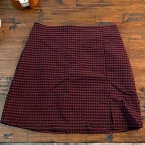 Altard state skirt slit plaid mini